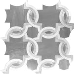 Weaving Flower Carrara & Thassos Marble Mosaic Tile