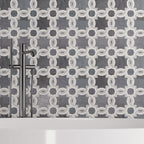 Weaving Flower Carrara & Thassos Marble Mosaic Tile | Tile Club