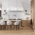 White and Black Terrazzo Hex Porcelain Tile | Tile Club