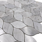 White Carrara Leaves Mosaic Tiles | Tile Club