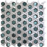 White Emerald Weaved Hexagon Glass Mosaic Tile
