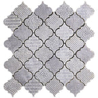 White Etched Arabesque Mosaic Tile