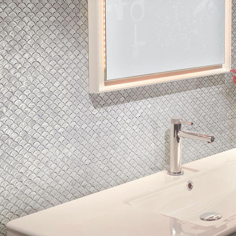 Mermaid Tile made of Mother of Pearl Shells