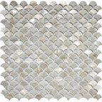11.8" x 11.8" White Scales Mother Of Pearl Mosaic Tile | Tile Club
