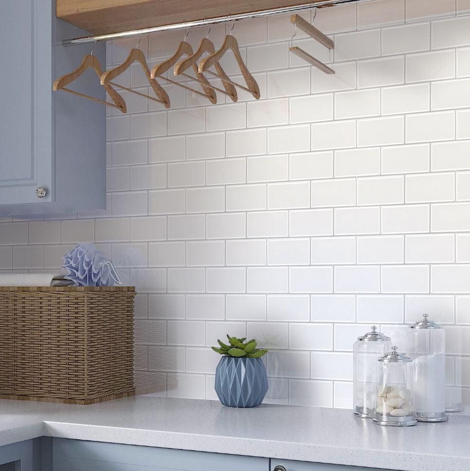 Peel and stick white subway tile deals
