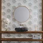 Wildflower Petals Ivory Glass Mosaic Tile Sample | Tile Club