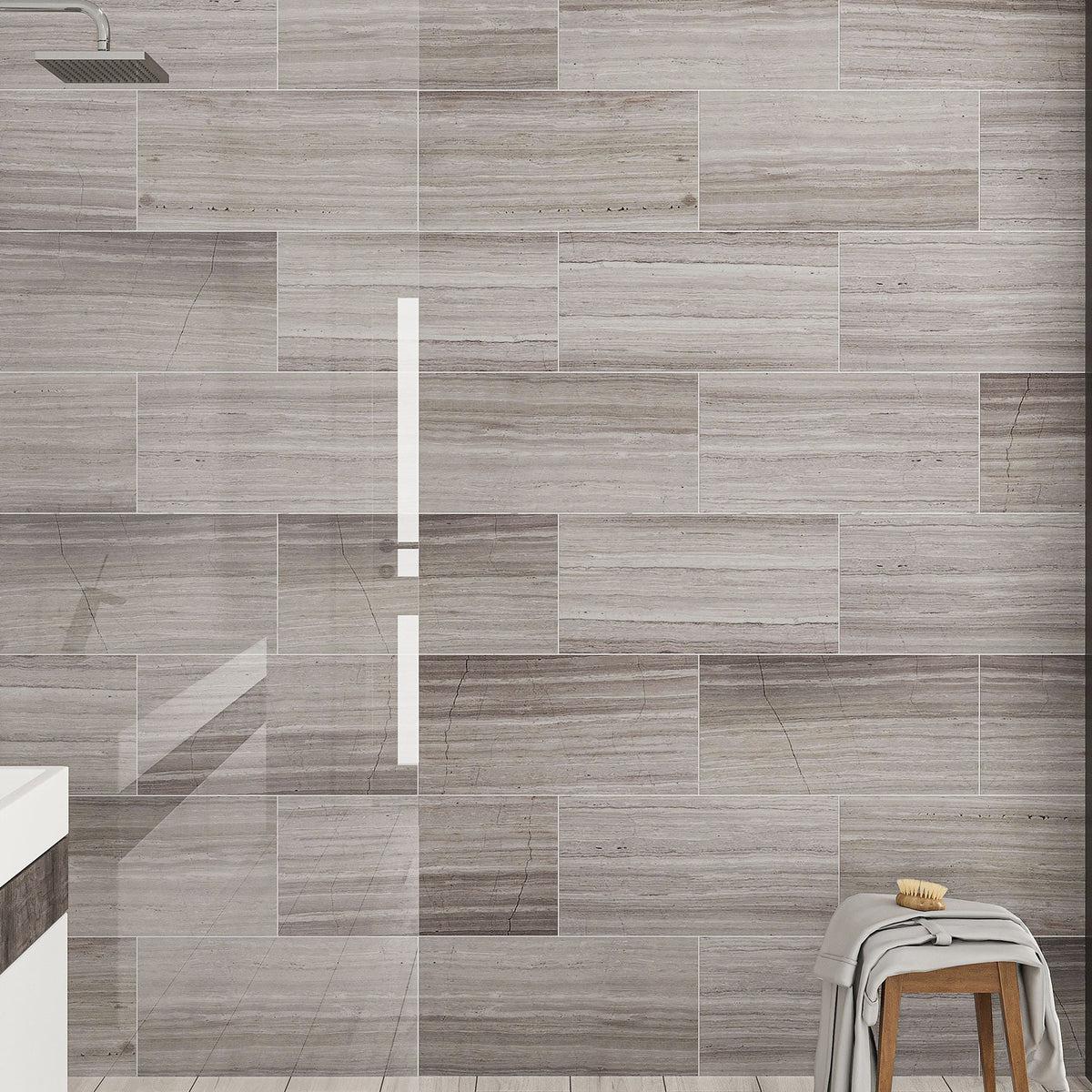 Modern marble bathroom shower wall tile