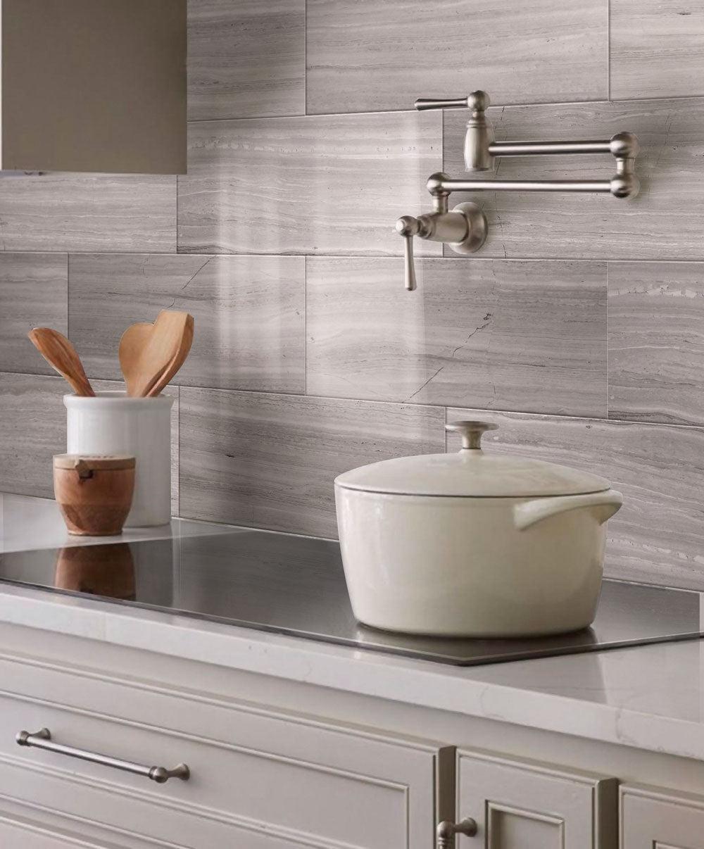 Wooden Beige 12X24 Polished Marble Tile | Tile Club
