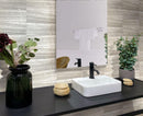Wooden Beige Marble Subway Tile Bathroom Wall