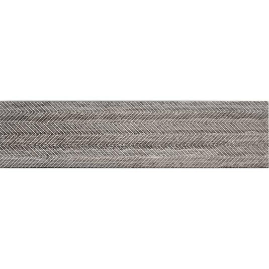 Etched chevron pattern subway tile