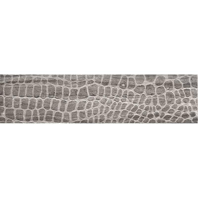 Textured Etched Marble Subway Tiles with Gator Skin Patterned