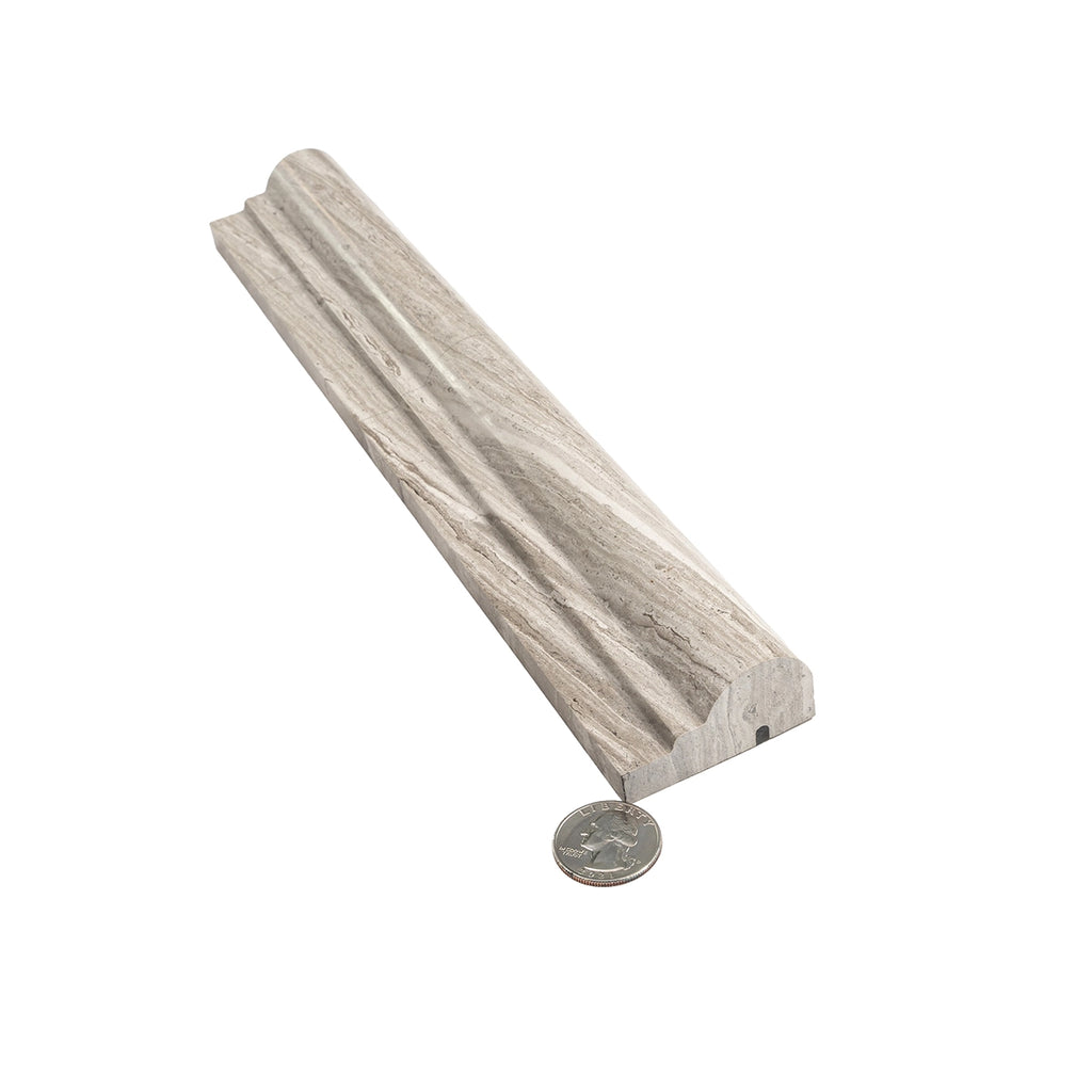 Wooden Beige Marble Chair Rail Polished | Tile Club