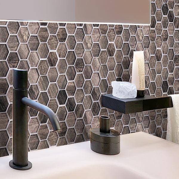 Kitchen Backsplash with Glass Mosaic Tile