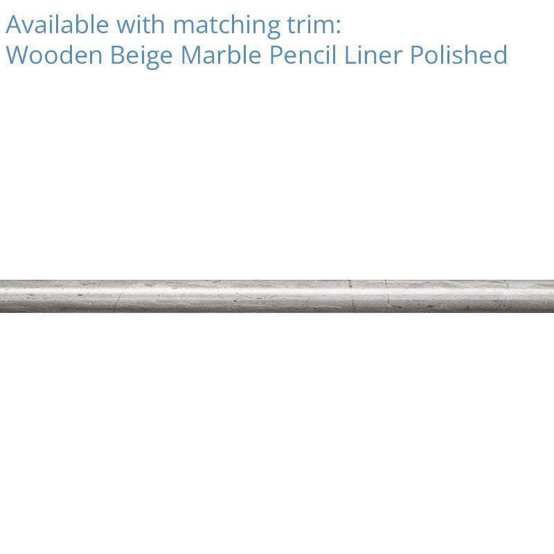 Diagonal Double Weave Wooden Beige Marble Mosaic Tile | Tile Club