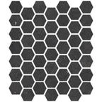Yosemite Black Stone Look Hexagon Ceramic Mosaic Tile | Tile Club