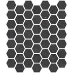 Yosemite Black Stone Look Hexagon Ceramic Mosaic Tile | Tile Club