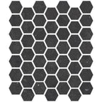 Yosemite Black Stone Look Hexagon Ceramic Mosaic Tile | Tile Club