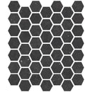 Yosemite Black Stone Look Hexagon Ceramic Mosaic Tile | Tile Club