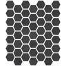 Yosemite Black Stone Look Hexagon Ceramic Mosaic Tile