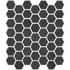 Yosemite Black Stone Look Hexagon Ceramic Mosaic Tile | Tile Club
