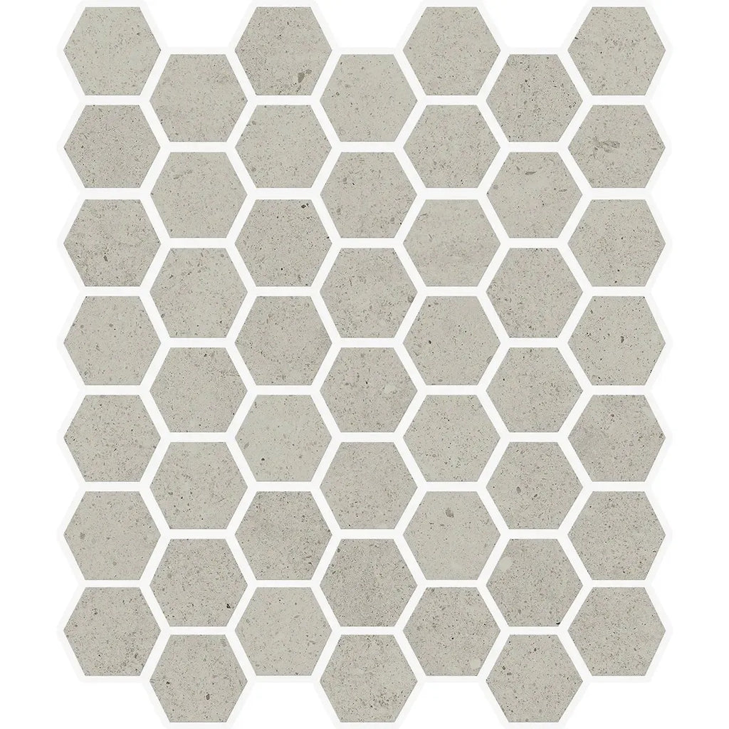 Yosemite Greige Stone Look Hexagon Ceramic Mosaic Tile | Tile Club
