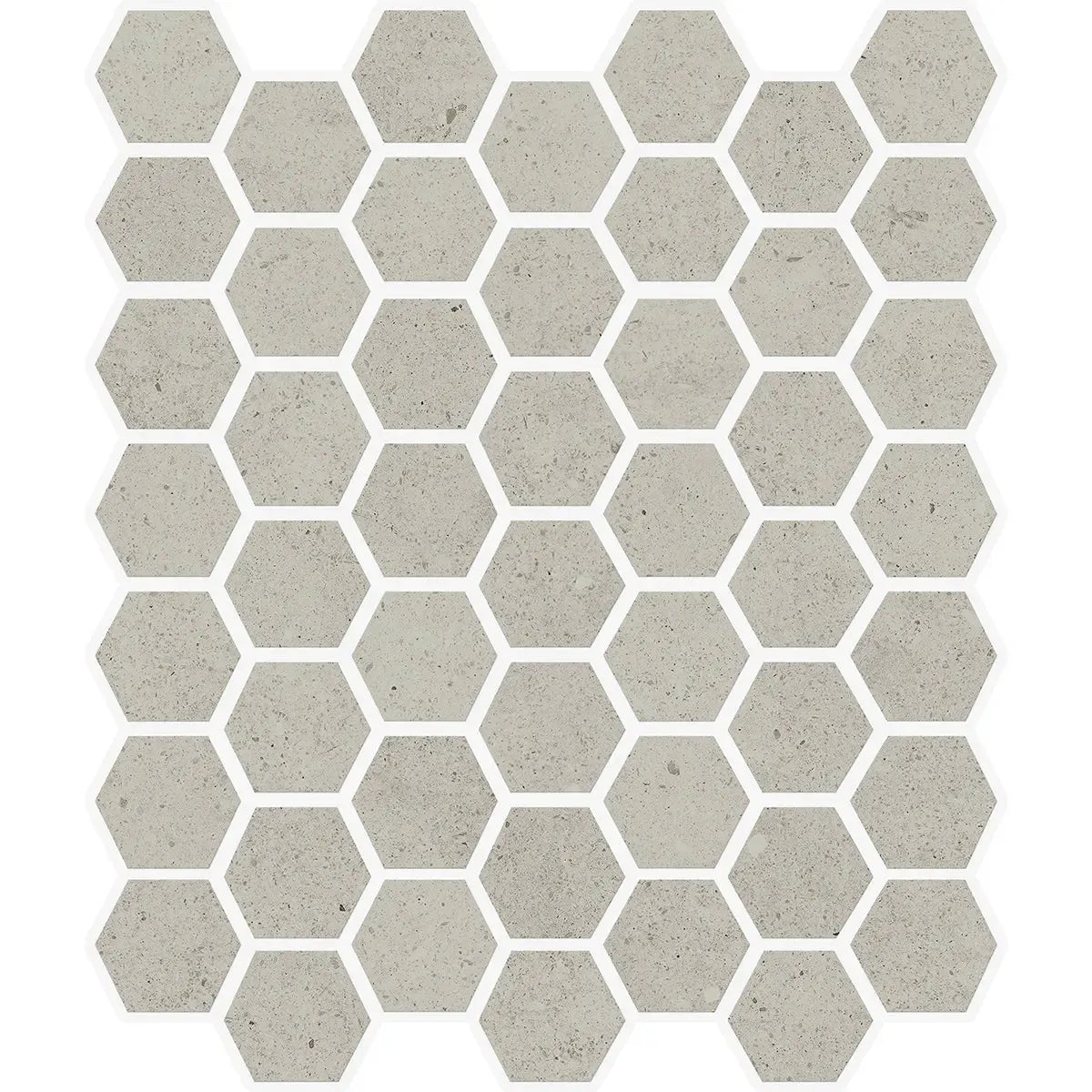 Yosemite Greige Stone Look Hexagon Ceramic Mosaic Tile | Tile Club