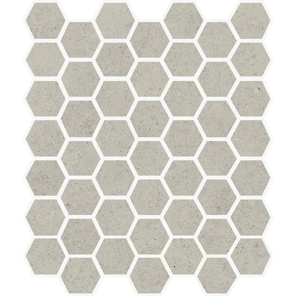 Yosemite Greige Stone Look Hexagon Ceramic Mosaic Tile | Tile Club