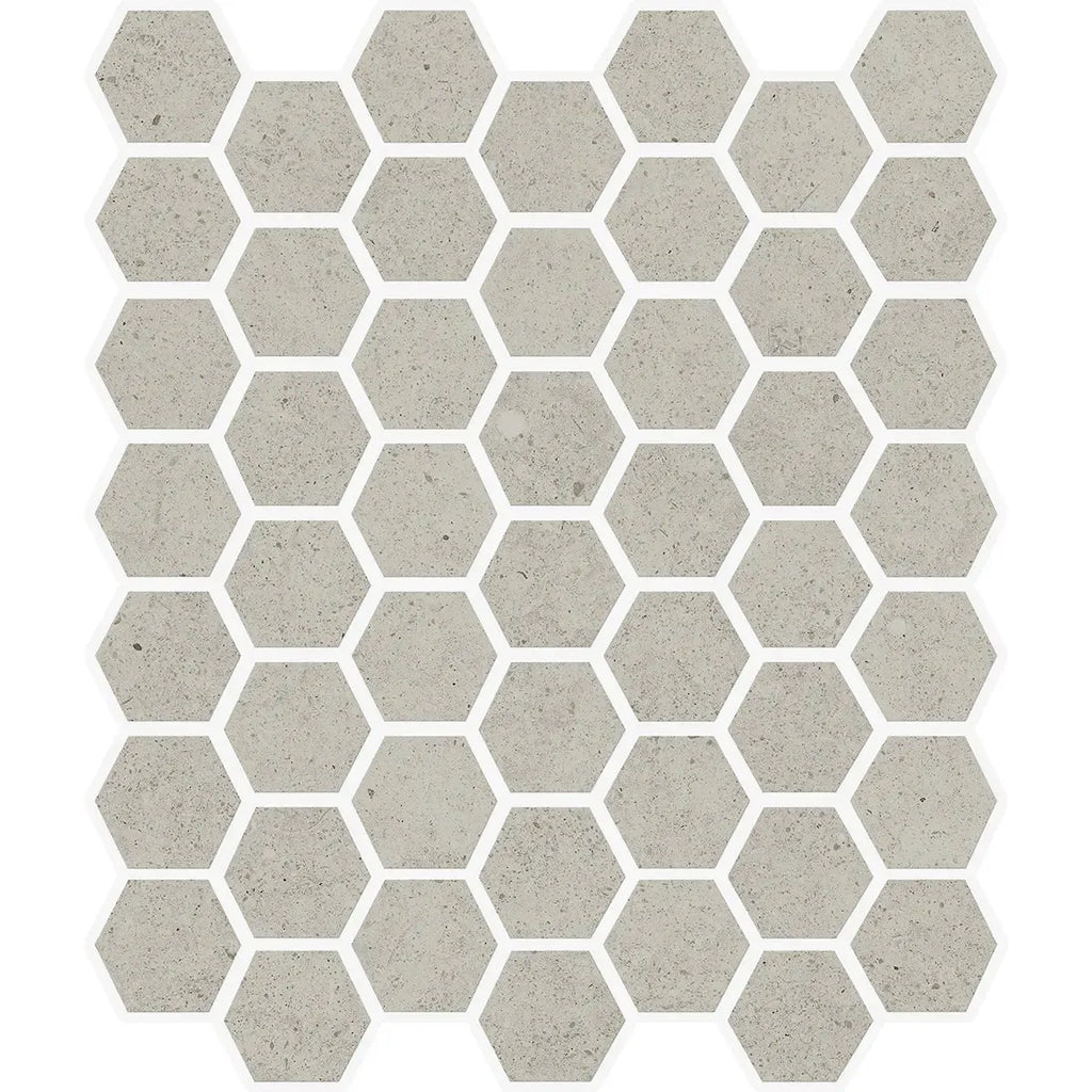 Yosemite Greige Stone Look Hexagon Ceramic Mosaic Tile | Tile Club