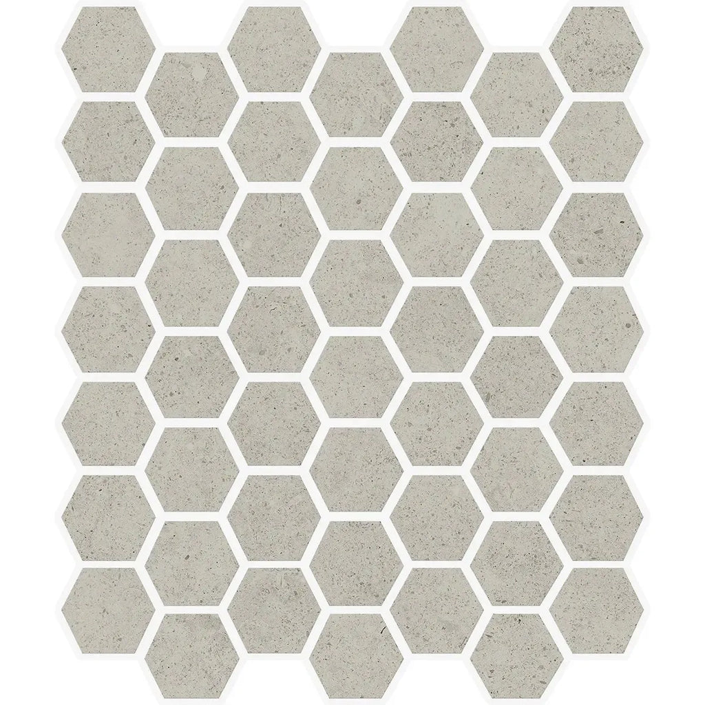 Yosemite Greige Stone Look Hexagon Ceramic Mosaic Tile | Tile Club