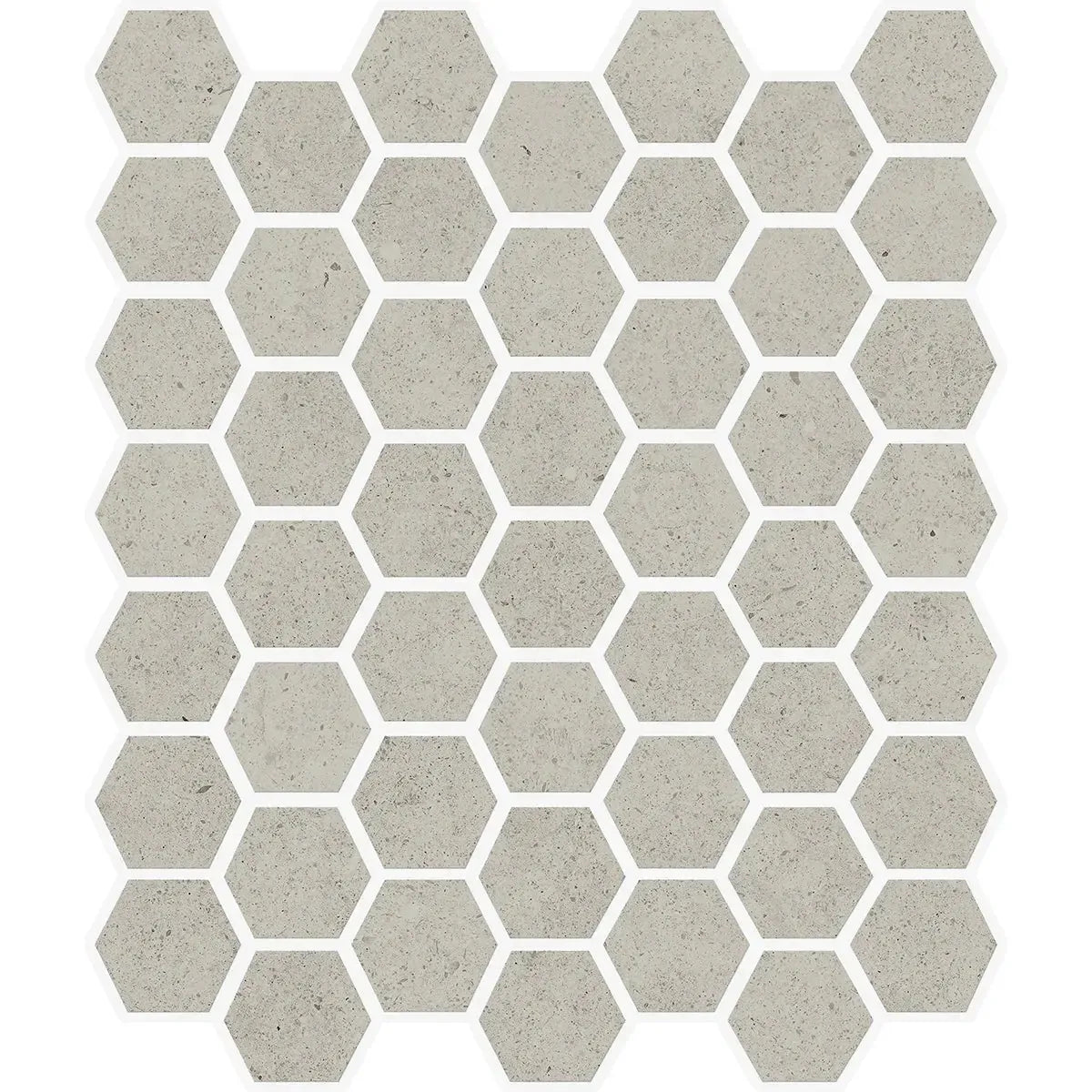 Yosemite Greige Stone Look Hexagon Ceramic Mosaic Tile Sample | Tile Club