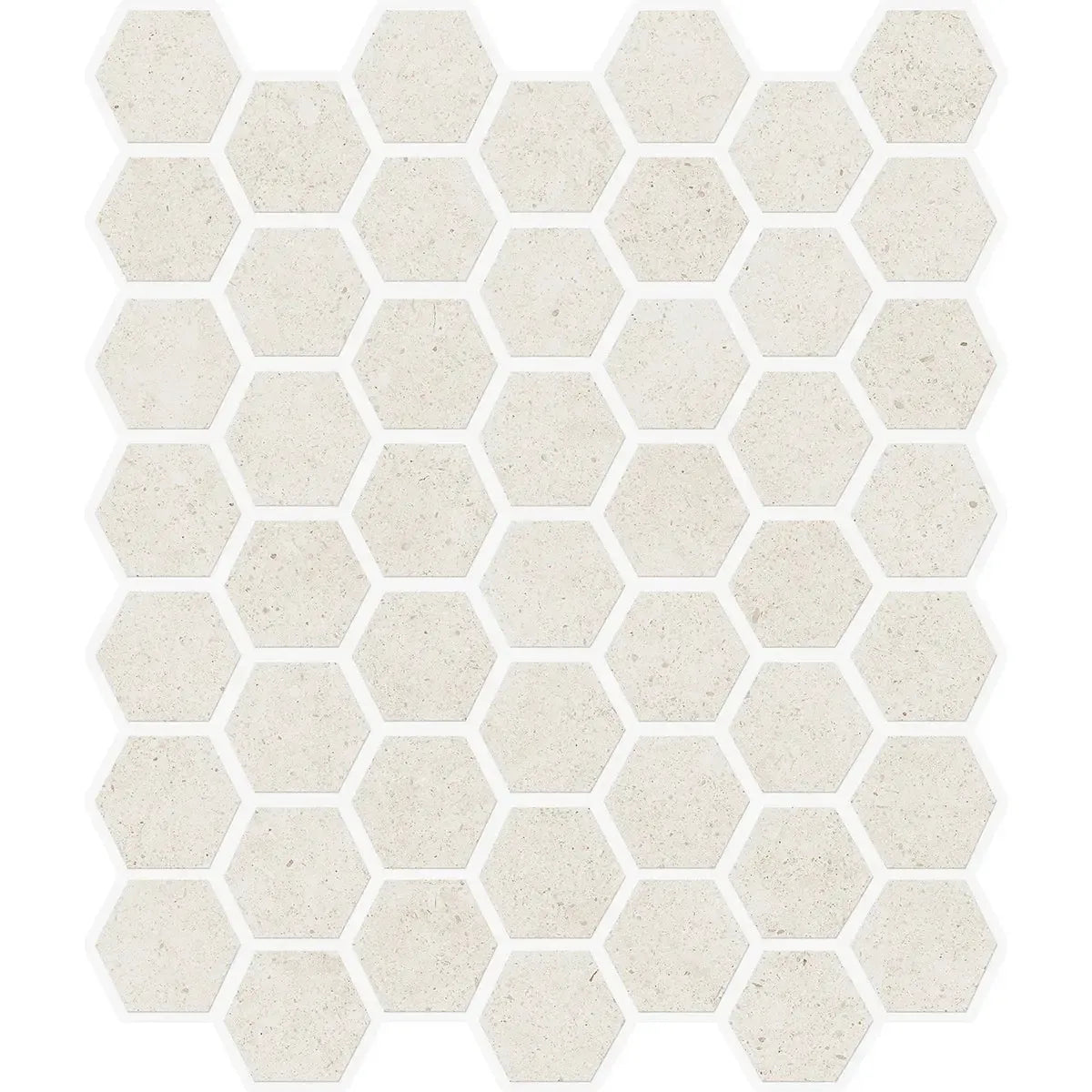Yosemite Shell Stone Look Hexagon Ceramic Mosaic Tile Sample | Tile Club