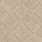 Japandi Natural Geometric Parquet Wood-Look Tile Flooring