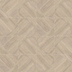 Japandi Natural Geometric Parquet Wood-Look Tile Flooring