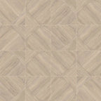 Japandi Natural Geometric Parquet Wood-Look Tile Flooring