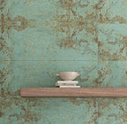 Zinc Green Crackle Ceramic Wall Tile For Fireplace Surround