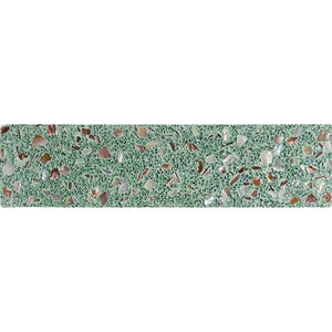 Corazza Tropical Green Shell and Terrazzo Subway Tile